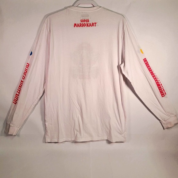 Super‎ Nintendo Mario Kart Nintendo Long Sleeve 8-Bit Graphic Tee XL Video Game - Picture 2 of 16